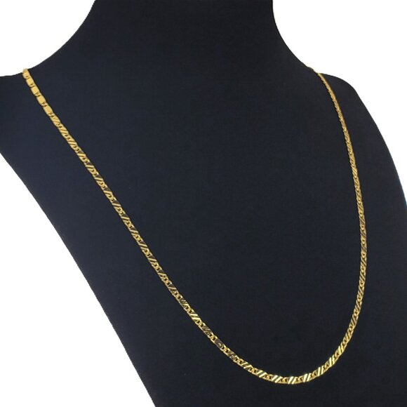 30" Mens 14K Gold Chain Link Necklace 14 Karat Guys Jewelry 30 inch Long NEW - Picture 3 of 7